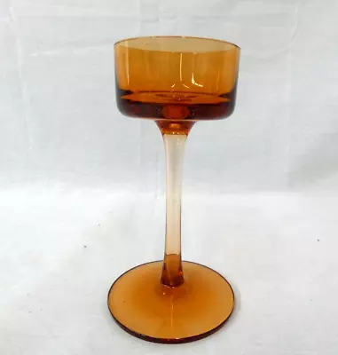 Buy Vintage Wedgwood Brancaster Amber Glass Candle Holder (Gor) • 9.99£