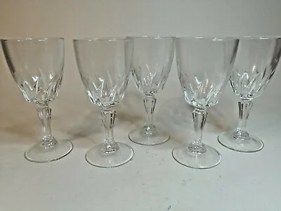 Buy 5 Five Sherry Port Cut Glass Drinking Glasses 11cm Tall Clear Tumbler Glasses • 6.51£