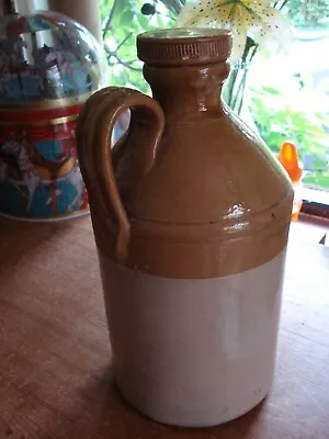 Buy Small   Vintage Stoneware Flagon. Two Tone.  • 5£