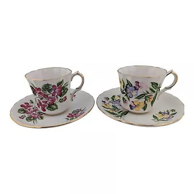 Buy Hammersley Avon Cup & Saucer X2 - Pansy  & Violet - Flowers Of Shakespeare's Day • 22.99£