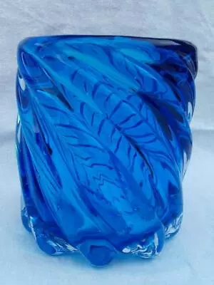 Buy Fabulous Pols Potten Hand Blown Heavy Blue Glass Candle Holder . M2994 • 29.99£