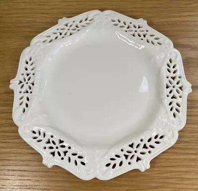 Buy LPC Authentic Leedsware English White Pierced Decorative Porcelain 7 Inch Plate • 18.75£