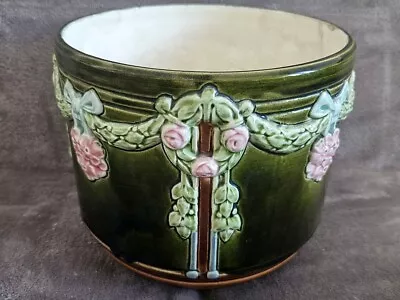 Buy Art Nouveau Flower Pot / Cachepot Around 1910 With Floral Decor / Calibration Forest • 278.21£