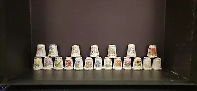 Buy Royal Grafton Set Of 20 Fine Art Bone China Thimbles - Floral Design Collection • 31£