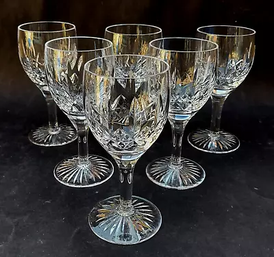 Buy Six Stuart Cut Crystal Glencoe White Wine Glasses • 50£