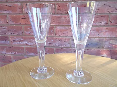 Buy TWO  Dartington Sharon Large Wine Glasses Tear Drop Stem 22cm High Unmarked • 14.99£