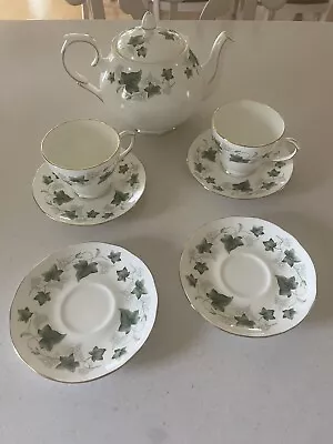 Buy BRAND NEW Duchess Ivy Tea Set - 1 Teapot, 2 Teacups, 4 Teacup Plates • 93.19£