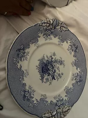 Buy Venetian Staffordshire Platter Handle Areas To Sides Blue And White • 19.99£