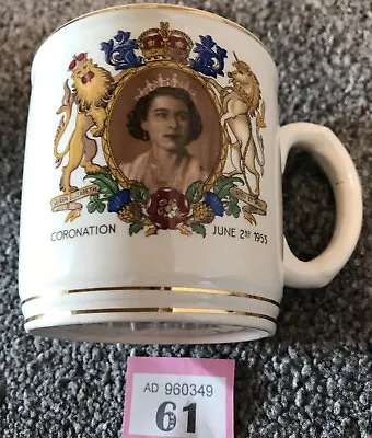 Buy SPRINGFIELD POTTERY Coronation Of Queen Elizabeth Mug Kidsgrove Council • 5£