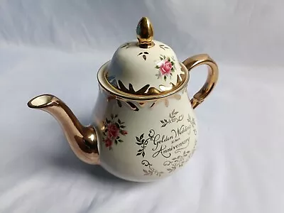 Buy Arthur Wood GOLDEN WEDDING ANNIVERSARY Teapot • 14.99£