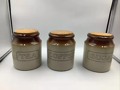 Buy Vintage Pearsons Of Chesterfield Stoneware Tea Coffee Sugar Storage Jars • 30£