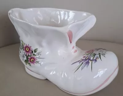 Buy Lion Pottery Ceramic Boot Plant Pot, Planter With Floral Design.  • 3.99£