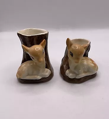 Buy 2 Vintage Withernsea Eastgate Fauna Pottery Vases  Deer/ Fawn Not A Pair • 12.99£