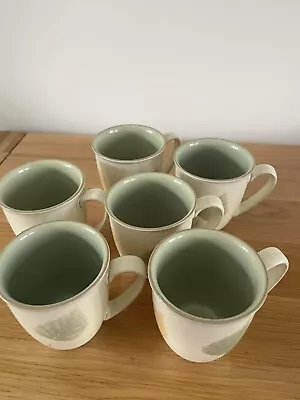 Buy Denby Energy Leaf Mugs X 6 • 21.01£