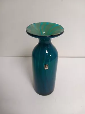 Buy Mdina Glass Teal Vase 22.5cm • 20£