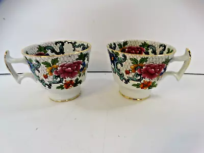 Buy Royal Doulton Booths Floradora Set Of 2 Tea Cup Floral Peonies Porcelain • 18.62£