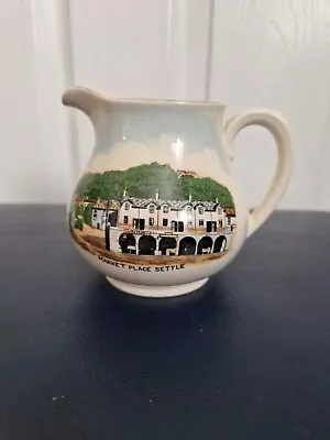 Buy Vintage W H Goss Ceramic White Jug - Market Place Settle Milk Jug Creamer • 14£