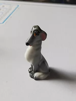 Buy Vintage WADE DISNEY Lady & The Tramp Hatbox Grey Porcelain 6cm Boris Dog • 10£