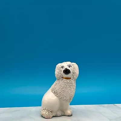 Buy Rare Antique Miniature Staffordshire Spaniel Dog Figurine With Confetti Fur • 128£