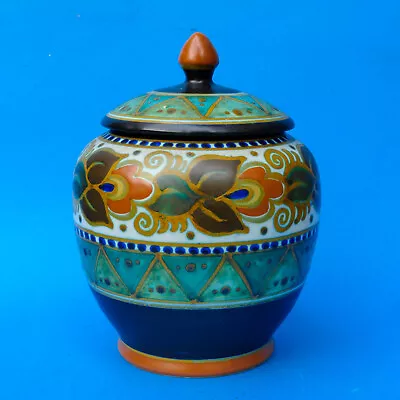 Buy PZH GOUDA Holland Art Pottery Sweet Jar DANIER Pattern 1923 • 45£