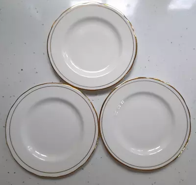 Buy Vintage Duchess Bone China  Ascot  Design White & Gold Rimmed Tea / Side Plate. • 8.99£