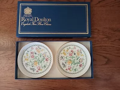 Buy ROYAL DOULTON    SPRING GLORY  COASTERS X2 BOXED  • 6£