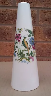 Buy 7  Purbeck Ceramics Tapering Vase - Peahen/bird & Flowers. • 2.99£