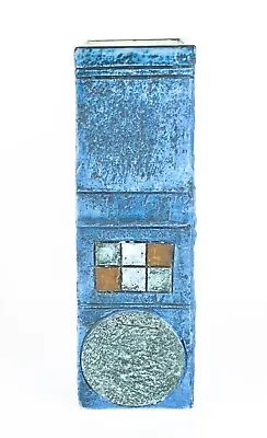 Buy Jane Fitzgerald, Troika Cornwall Studio Art Pottery Blue Rectangle Vase, Signed • 250£