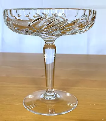 Buy VINTAGE CRYSTAL CUT GLASS TAZZA COMPOTE BONBON Pedestal DISH Bowl Clear 15cm H • 15£