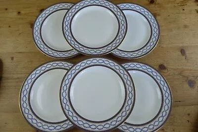 Buy Vintage Aynsley Blue Garland Bone China 6 X 9  Plates Vgc • 12£