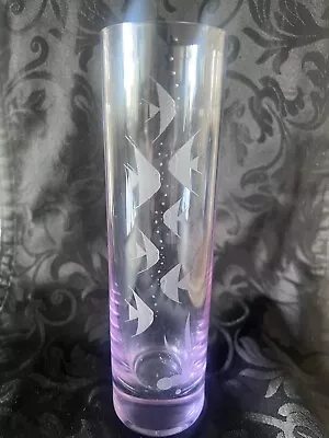 Buy Vintage Tall Purple Caithness Crystal Glass Vase Fish Aquarium Images • 17£