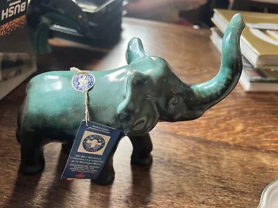 Buy Blue Mountain Glazed Elephant Figurine Canadian Pottery Good Condition • 20£