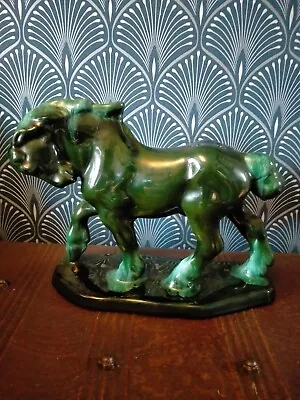 Buy Large Blue Mountain Pottery Shire Horse Ornament • 45£