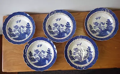 Buy 5 Booths Real Old Willow Soup Plates Bowls • 40£