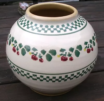 Buy Nicholas Mosse Pottery Ireland Rotund Vase Strawberries Discontinued Vintage • 14.99£