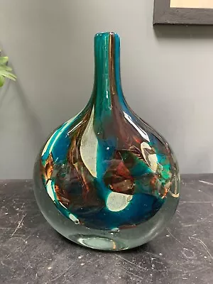 Buy Large (9 Inches) And Heavy Vintage Mdina Art Glass Fish Vase ? M Harris • 36£