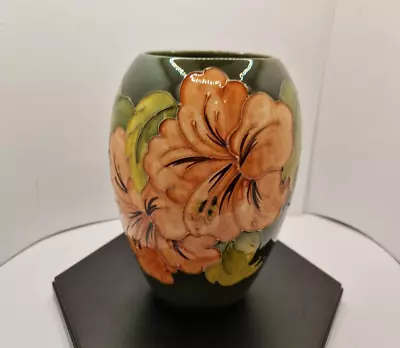 Buy Vintage Moorcroft Coral Hibiscus, 18cm Ovoid Form Vase, Hand Signed, 1945-53 VGC • 150£
