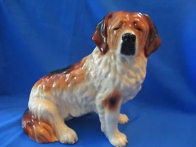 Buy Vintage Large Rare  Kingston Pottery England Saint Bernard Dog Figurine   • 24£