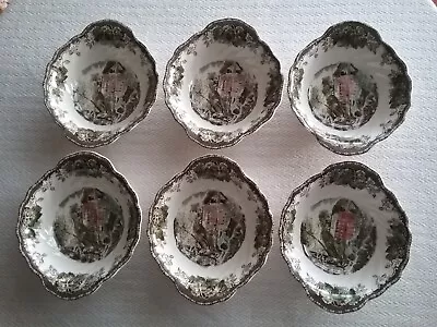 Buy 6x Johnson Bros. The Friendly Village The Old Mill Handled Bowls Some Damaged • 20£