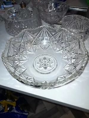 Buy Stunning Large Crystal Glass Fruit Bowl • 14.99£