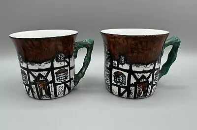 Buy English Cottage Tea Cup Pair Vintage John Maddock & Sons England • 13.98£