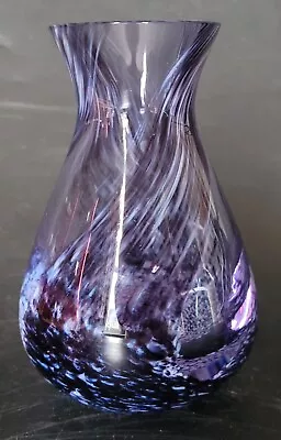 Buy Caithness Swirl Vase - Deep Purple And White - 11.75 Cm • 12£