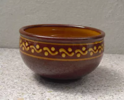 Buy Studio Pottery Slipware Edge Brown Bowl Milehouse Pottery Harry Barclay • 10£