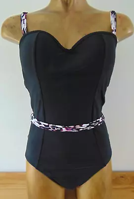 Buy Panache Florentine Black Multiway Swimsuit UK 38DD New + Tags TY357 • 15£