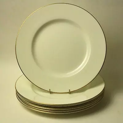 Buy Royal Worcester Strathmore 6 Dinner Plates 10½  Classic White & Gold Bone China • 36.99£