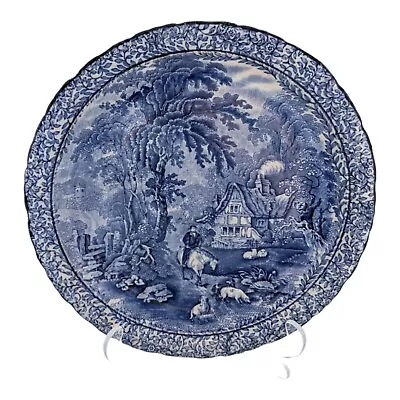 Buy Fenton J Kent Ye Olde Foley Ware Blue Wall Plate Ceramic Hunting Charger 25.5cm • 14.99£