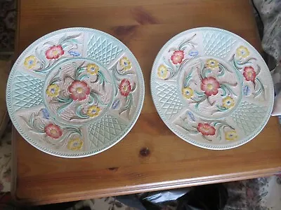 Buy Antique/vintage Set Of 2 Majolica Plates H J Wood Burslem • 35£