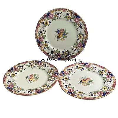 Buy Grindley Tunstall 3 ANNABELLE 9.5 Inch Dinner Plates England Vtg 1930s China HTF • 32.61£