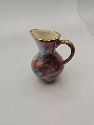 Buy Vintage OLDCOURT WARE JUG Hand Painted Color Fields Luster Made In England • 9£