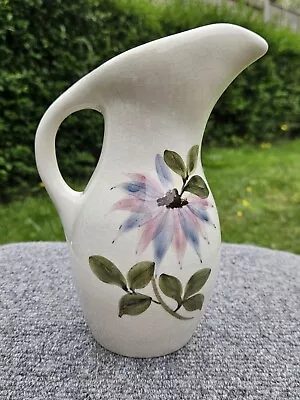 Buy Jersey Pottery Jug Green / Blue / Red Floral Design • 5.99£